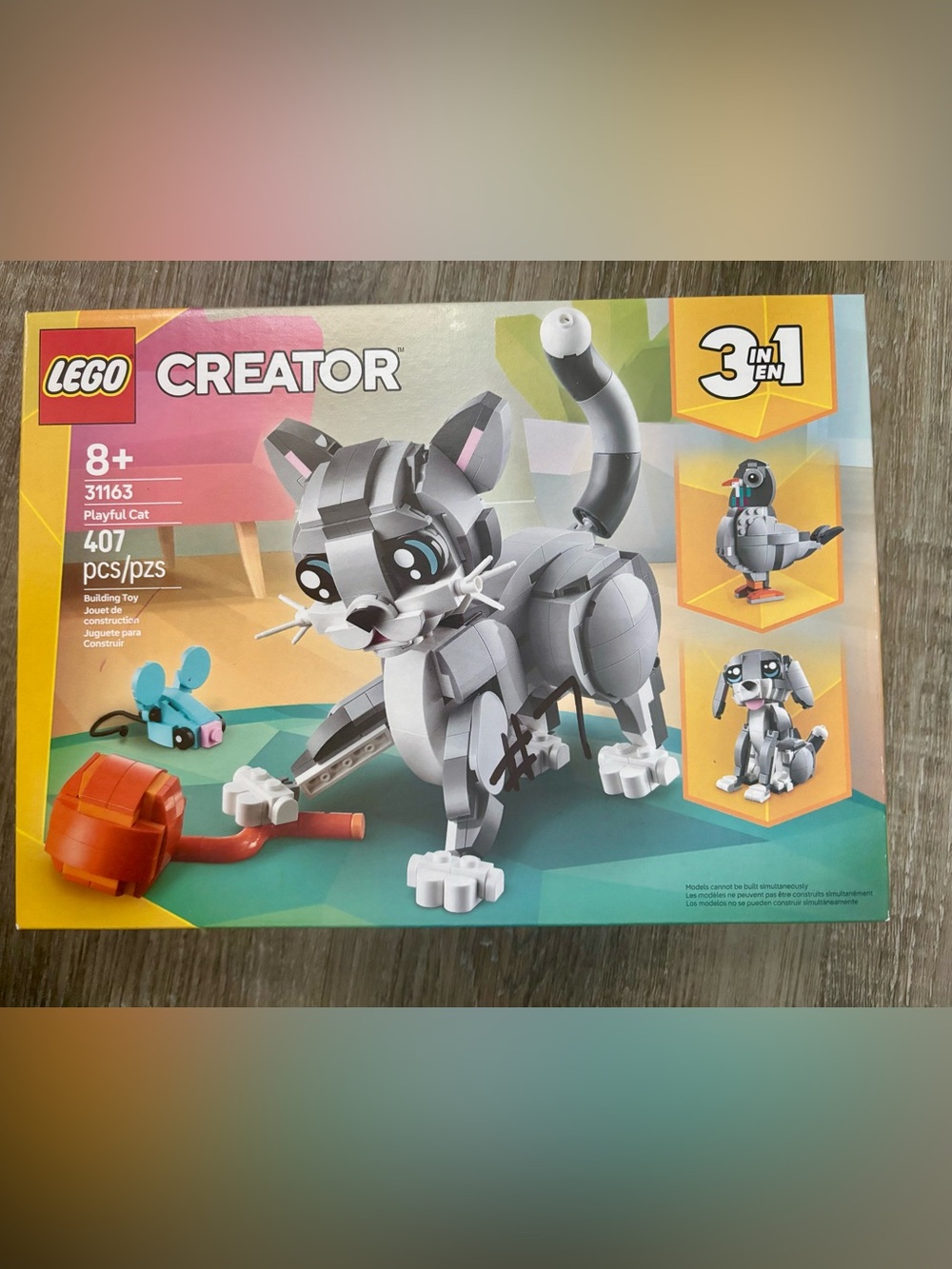 Lego Creator Grey and White Playful Cat Building Toy